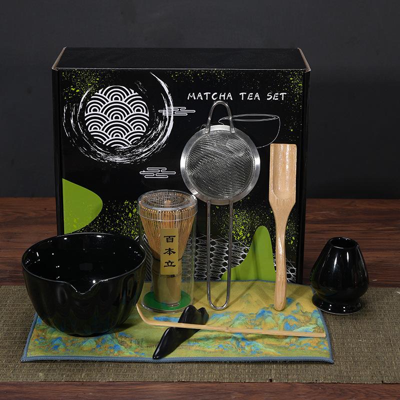 Perie pentru ceai pur Matcha Tools Hyakumoto Rikyu Bowl Set simplu Mixing Bamboo