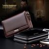 Men's Double Zipper Handbag: Multi-Card Slot Business Clutch & Wallet