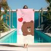 Bathroom Towels Brown Bear Bathroom Set Accessories Large Bath Towels Sports Towel For Home Turban for Hair Drying Sauna Spa