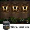 Solar Fence Light Outdoor Deck Step Wall Light Waterproof LED Warm Yellow Light