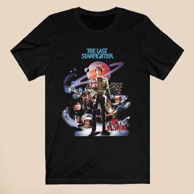 Black T-shirt for Men, Size S 5XL, The Last Starfighter Space Adventure