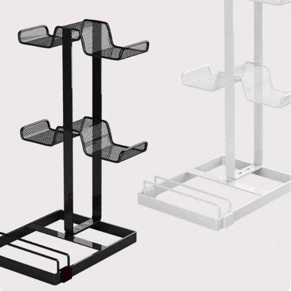 Multi-Tier Game Controller Holder Iron Dumbbell Storage Rack Headphones Organizer  Table