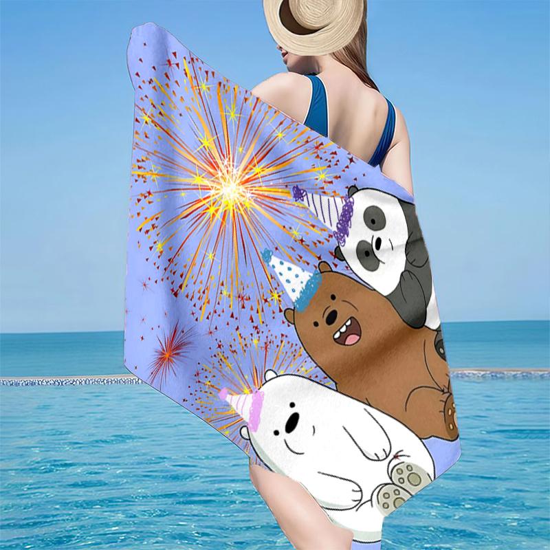 Nightly Friends bears Adventure Beach Towel, Super Soft Microfiber, Gift for Her/Him, Birthday, for Pool, Beach, Travel, Home Decor Fan gifts
