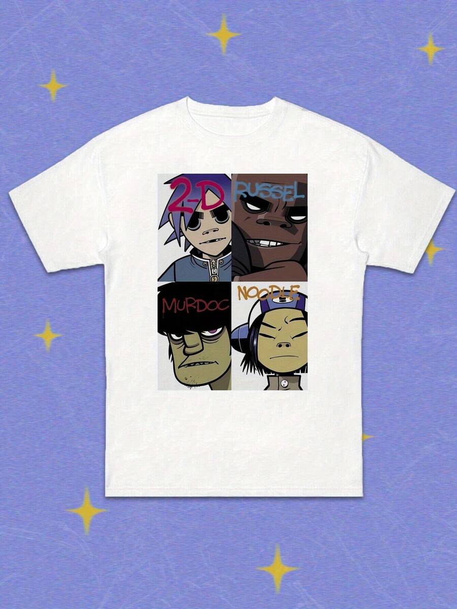 

Rock Band Graphic Print T-Shirt, Unisex s Casual Crew Neck Short Sleeve T-Shirt M