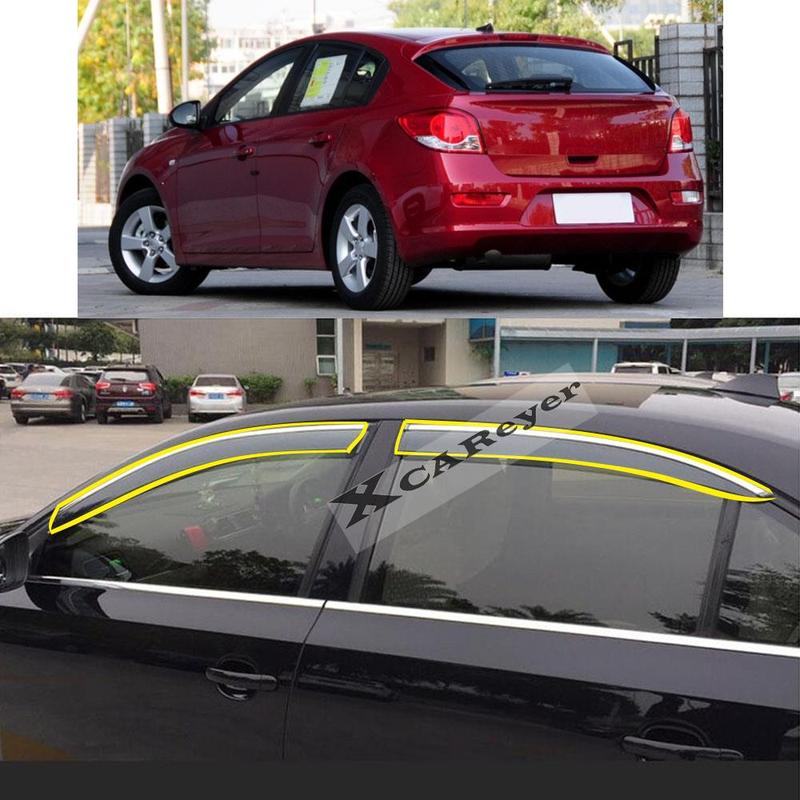 For CHEVROLET Cruze Hatchback 2013 2014 2015 2016 Car Sticker Plastic Window Glass Wind Visor Rain/Sun Guard Vent Parts