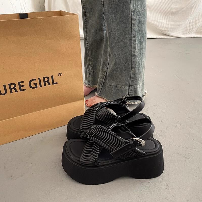 Beautiful Platform Sandals with Skirts for Women's Summer Wear, High-end New Heel Shoes