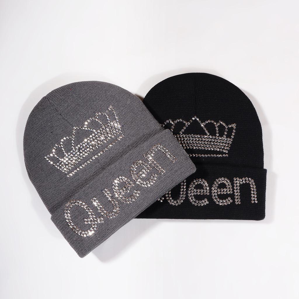 Crown Pattern Queen Winter Beanie Knitted Cap Warm Breathable Gifts Fashion