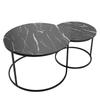Coffee Table Set Minimalist Modern Nesting Round Center Table for Living Room Apartment Balcony Yard