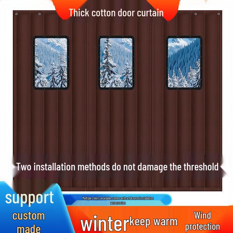 Mansa Jiaren Утолщенная Термохлопковая Дверная Занавеска