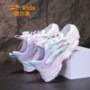 Delhui students summer new breathable single net children's sports shoes lightweight soft sole girls casual button running shoes