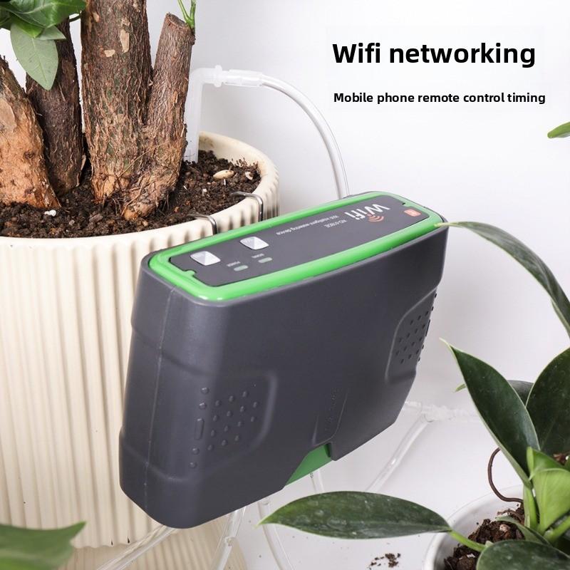 WIFI Intelligent Double Pump Automatic Flower Watering Device Mobile Phone Remote Control Watering Device Balcony Garden Art Potted Plant Irrigation