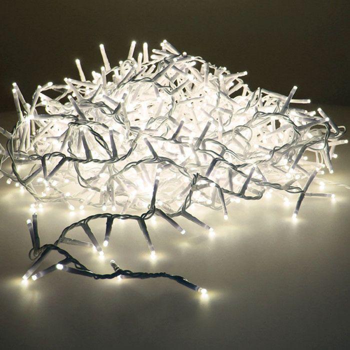 Guirlande lumineuse - Luxe - 11 m - 500 LED - Blanc chaud - Câble transparent