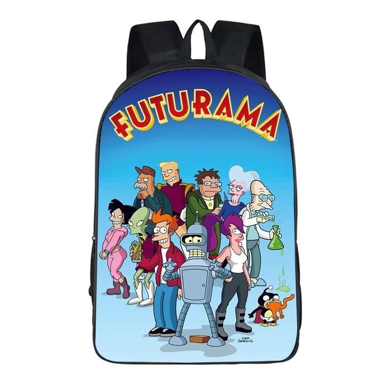 Школьный рюкзак Futurama Начальная и средняя школа Большая вместимость Многослойный Многофункциональный рюкзак Рюкзак для путешествий на открытом воздухе
