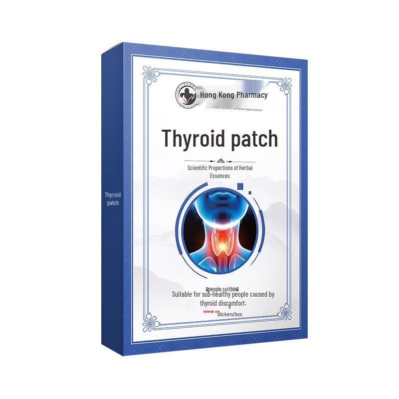 Thyroid Health Patch - Goiter, Adenoid, Foreign Body Sensation, Nodule Relief Black Plaster Acupuncture Patch.