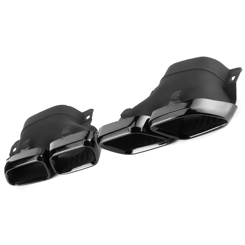 Quad Exhaust Tips Fit for MercedesAMG C63S W205 S205 C205 A205 PreFacelift 20152018(Black Chrome )