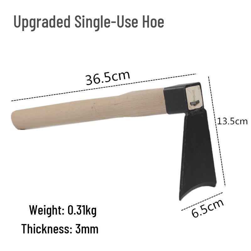 Compact Manganese Steel Hoe Set for Planting, Weeding, and Soil Loosening