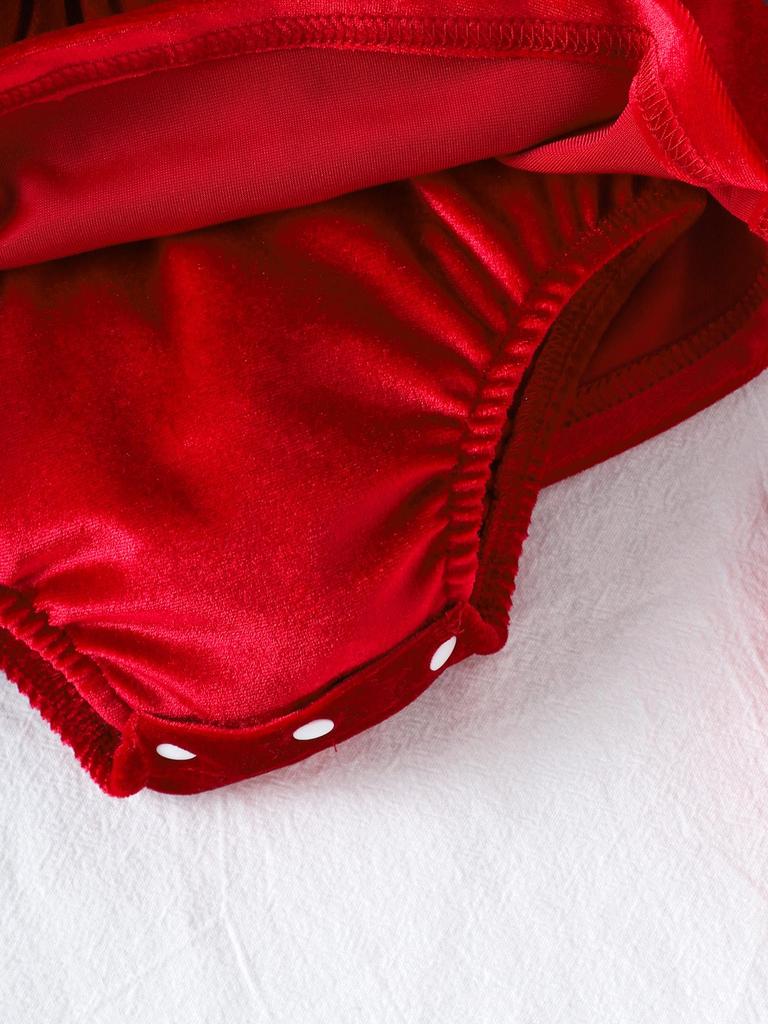 Europäisches & Amerikanisches Mädchen Weinrot Langarm Haremskleid