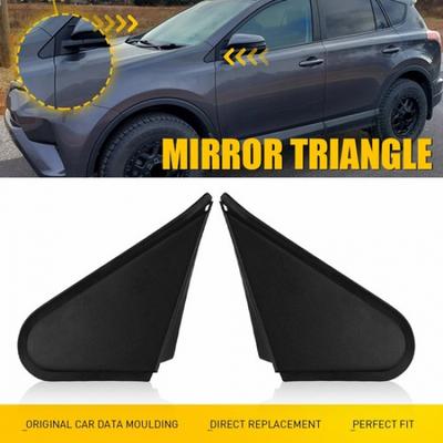 2X LH+RH Für TOYOTA RAV4 2013-2018 Schwarz Seiten-Eckspiegel Dreieck Abdeckung Zierleiste