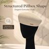 Solid Women's Straw Pillbox Hat Structured Crown Painter Hat New Round Dress Hat  Formal Occasions