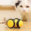 Moving Feather Toy for Pet Cat Feather Play and Catch Cartoon Bee Shaped Feather Toy Moving Play-Catch Vehicle Toy