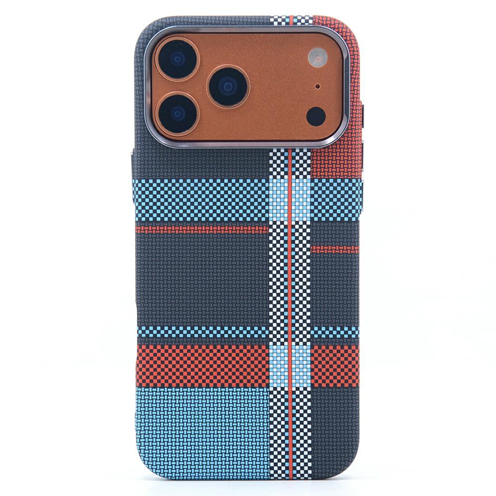 For iPhone 17 Pro Magnetic Case Carbon Fiber Texture Water Transfer PC Phone Cover