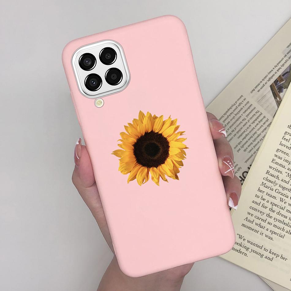 For Samsung Galaxy M33 5G Case Heart Cartoon Silicone Matte Shockproof Phone Cover For SamsungM33 GalaxyM33 M 33 Funda Shell TPU