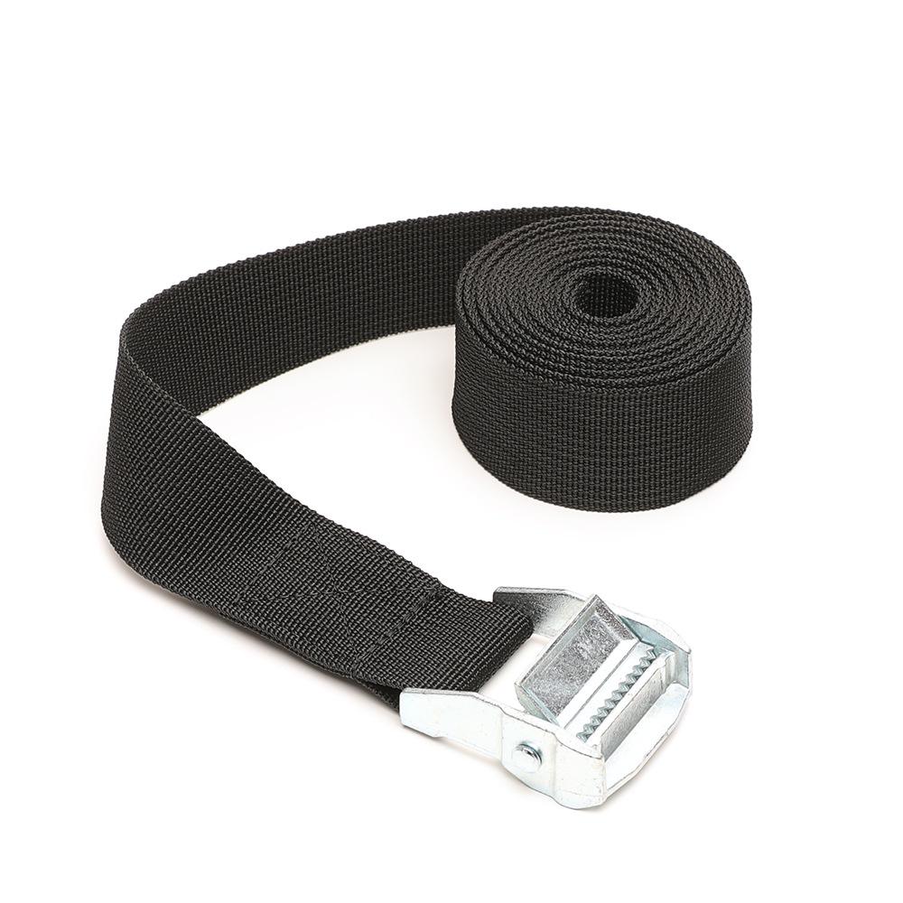 Zinc Alloy Buckle Strap Cargo Tie with Snap Button Tensioner