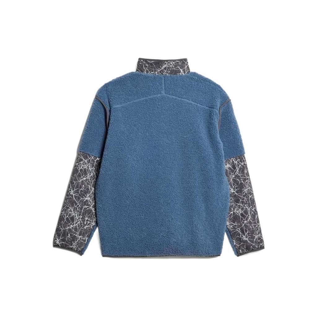 Adidas X And Wander Zip Pocket Fleece Stand Collar Jacket Men Outerwear Blue HN6935