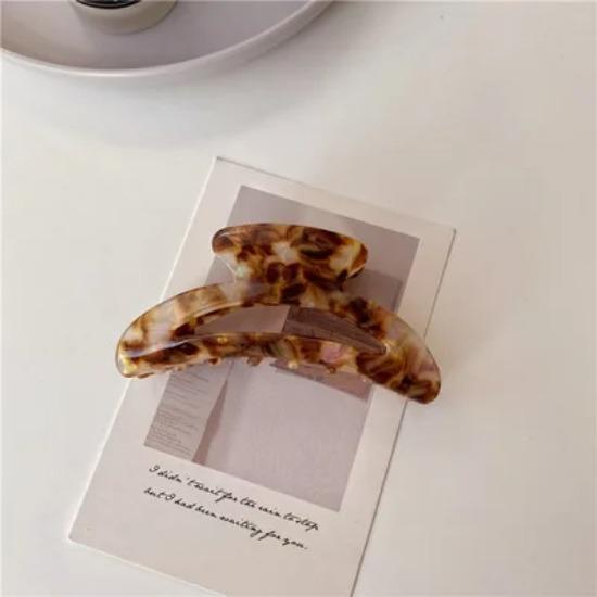 Vintage Hair Clips for Women Acetate Claw Clip Colorful Marbling Large 10cm Hair Clip Girls Hair Accessories  New Hair Claw