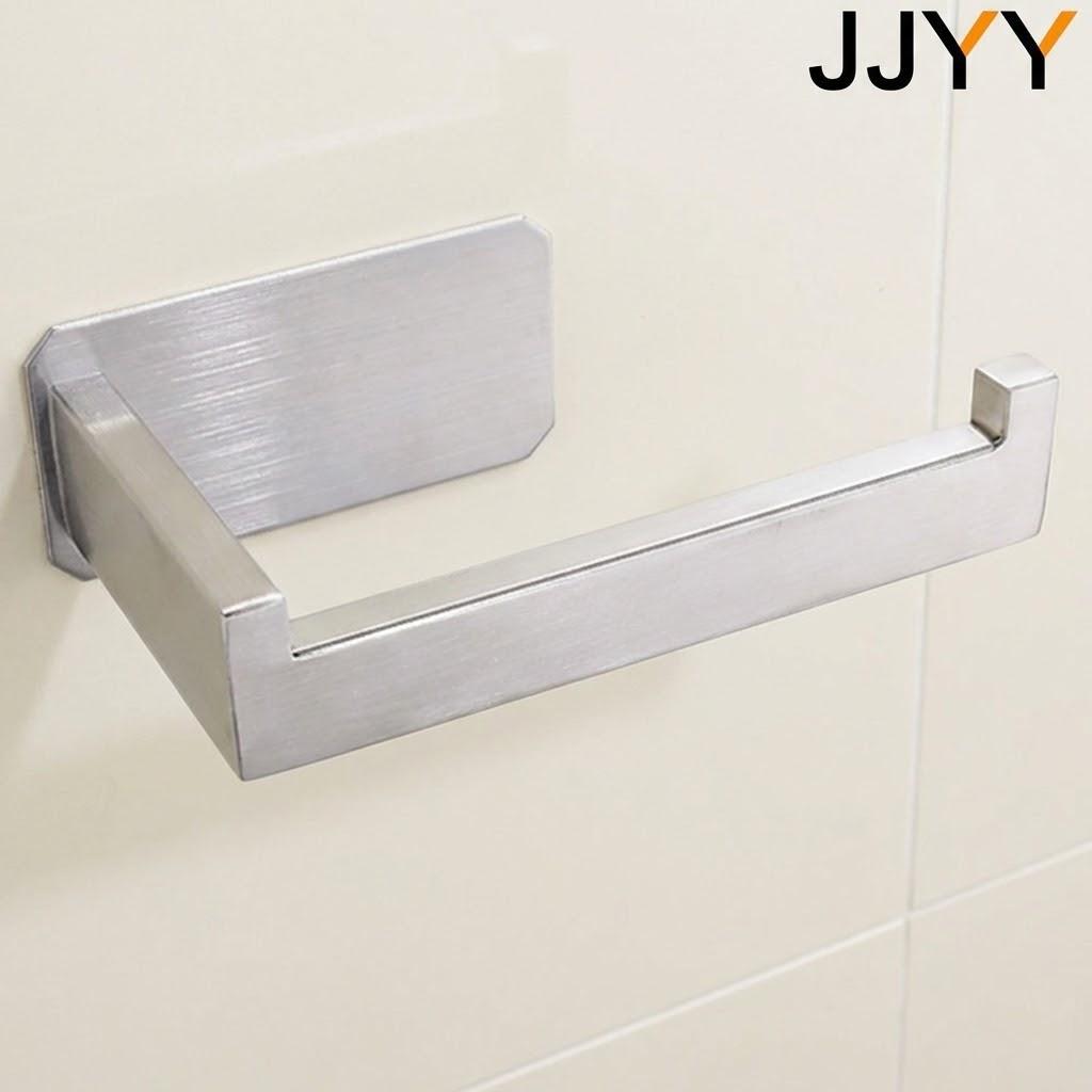 

High Quality 304 Stainless Steel Toilet Paper Holder No Drill Wall Mounted Bathroom Tissue Roll Dispenser срібний
