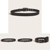 Retro Korean Style Alloy Buckle Belt Fashionable Trendy Waistband Decorative Black Belt