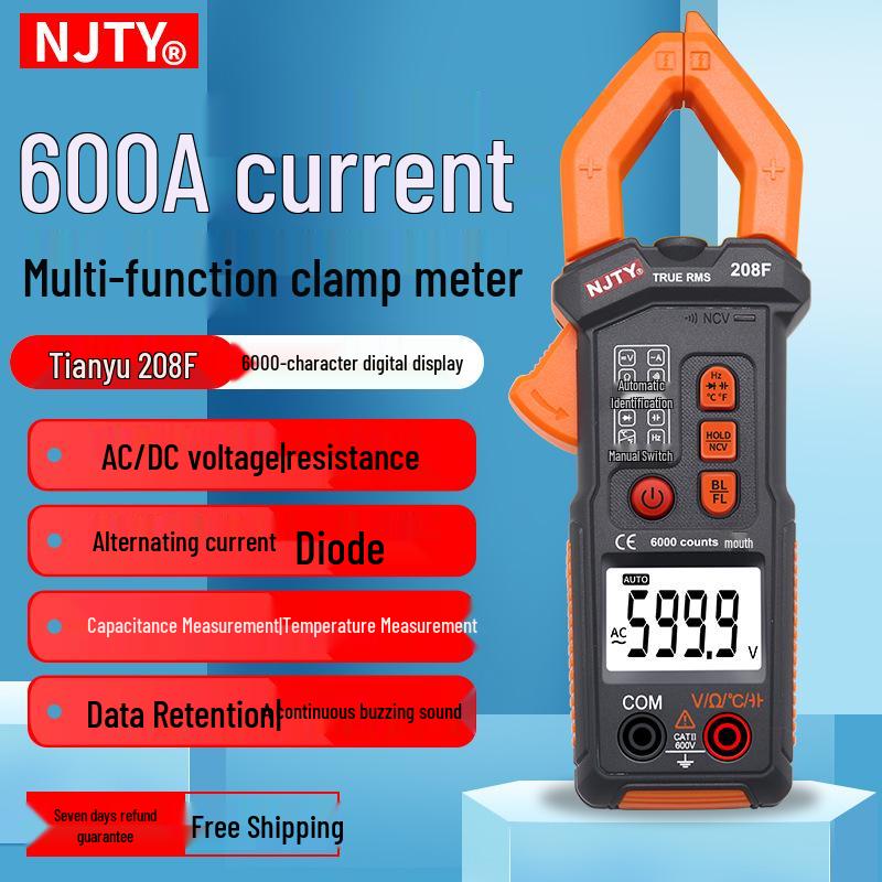 

Smart Anti-Burn Clamp Meter: High Precision Multimeter for Electricians and Household Use Standard Kit