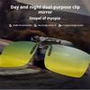 Den Noční Polarizované módní sluneční brýle s klipsem, obdélníkové módní sluneční brýle, pro muže Ženy Venkovní sporty Párty Cestování Jízda Rybaření
