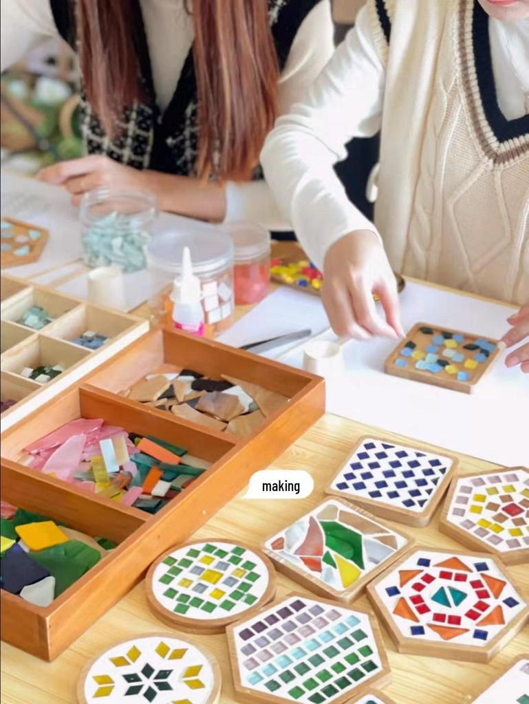 DIY Epoxy Silicone Mold for Creative Polka Dot Mosaic Coasters