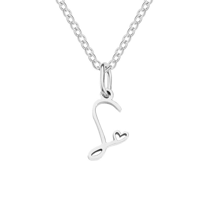 eManco Women's Niche Stainless Steel Letter Clavicle Necklace