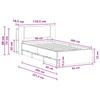 Bed Frame with Storage Space Grey Sonoma 90 X 200 Cm Particleboard