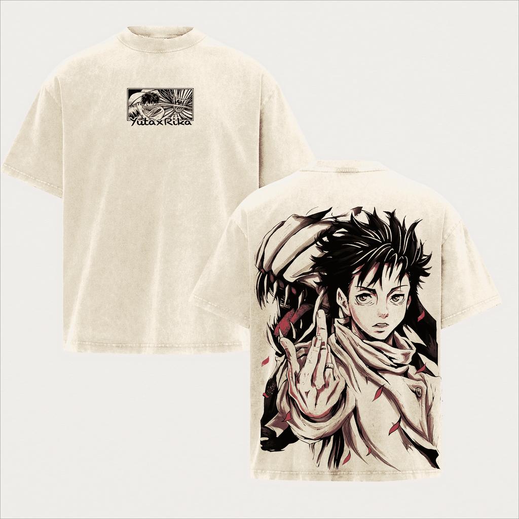 2026 Anime Jujutsu Kaisen T-shirt Okkotsu Yuta Tshirt For Men's Clothing Washed Oversized T Shirt High Quality Cotton Tees Tops