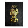 Modern Abstract Gaming Gamer Quotes Canvas Posters Black Golden Game Painting Wall Art for Living Room Kidsroom Decor Cuadros
