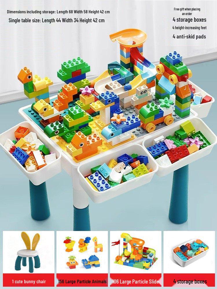 2026 New Model: Children's Educational Building Block Table, Multifunctional Puzzle Game for Ages 3-6