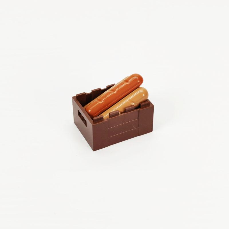 Food Building Blocks City Friend Accessories Bread Chips Roast Chicken Pizza Hot Dog Fish Fruit Carrot Basket Classic MOC Bricks