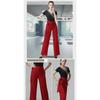 Lockere Tanz-Modern-Hose Ballsaal-Tanz Fließend Hohe Taille Hose Latein Band Hohe Taille Weite Beine Latein-Tanzhose