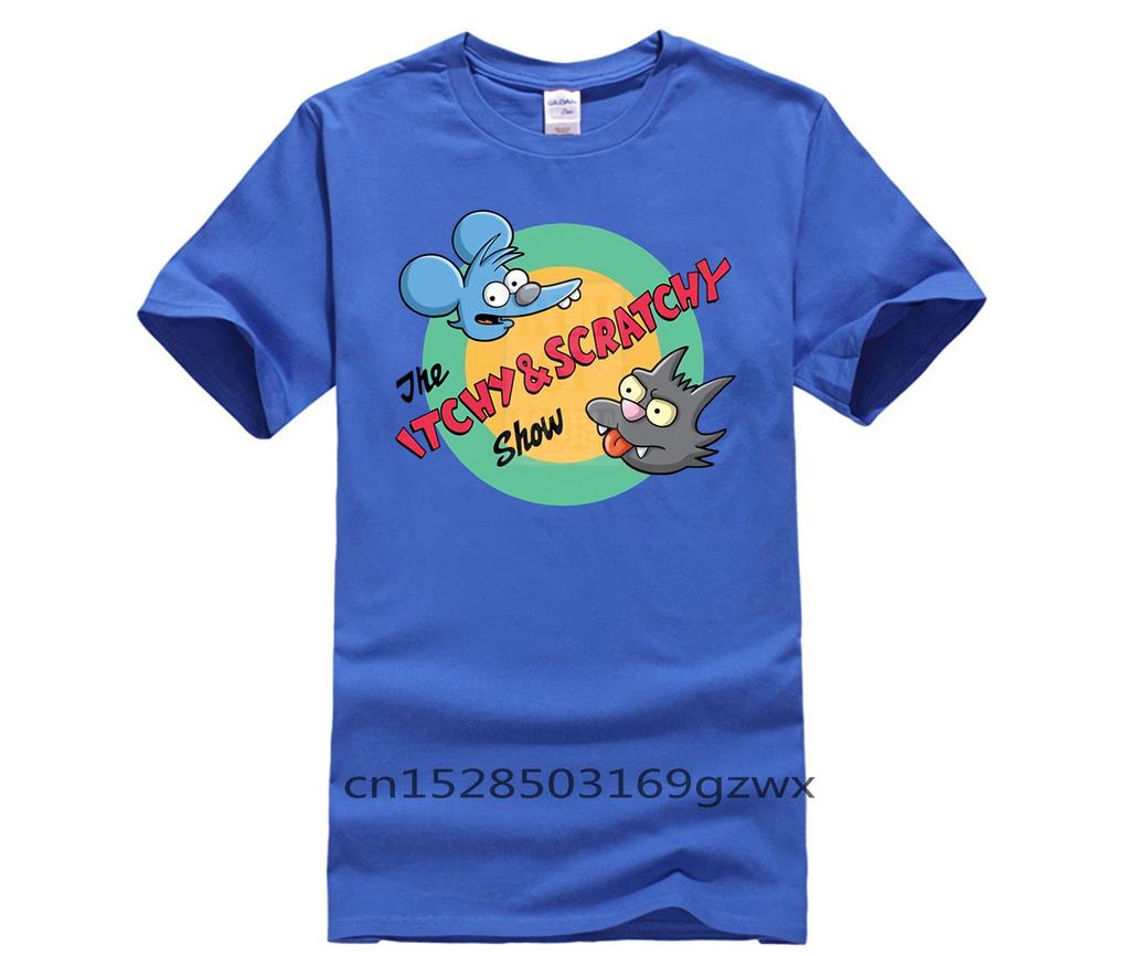 Trendy Creative Graphic T Shirt Top The Fight And Bite Itchy Scratchy Clothes New Summer Unisex Casual Print T Shirt Unisex