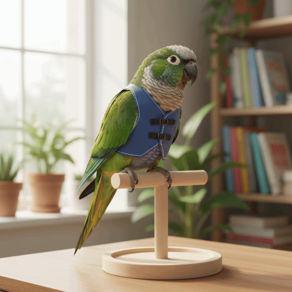 Vintage Style Parrot Costume Adjustable Birds Cosplay Outfit Funny Pet Birds Vest  Photography Prop