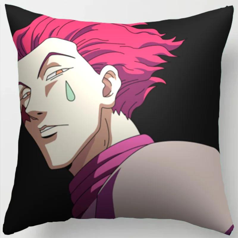 45CM Anime HUNTER Hisoka Kurapika Killua Zoldyck Druck Kissenbezug Wohnzimmer Zuhause Sofa Auto Dekoration Kissenbezug Kissenbezug