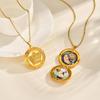 Personalized Photo Necklaces, Stainless Steel Crown Custom Memory Keepsake Picture Hold Pendant Necklace for Women
