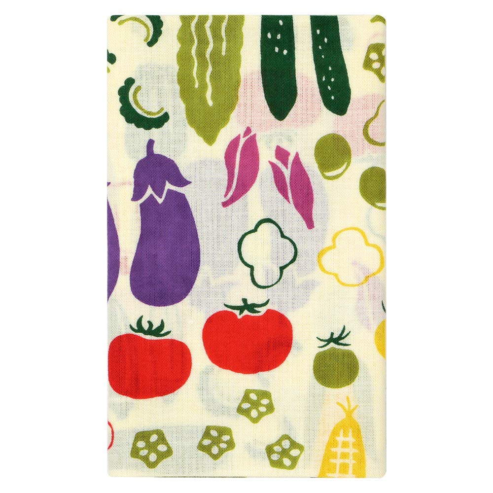 Hamamonyo Tenugui hand Summer Vegetables Galore (Japanese towel) - - Off-white