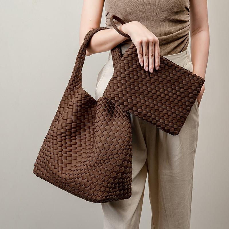 Potápačská látka tkaná buchta matka tote ramenná podpazušná taška módny retro trend ležérna
