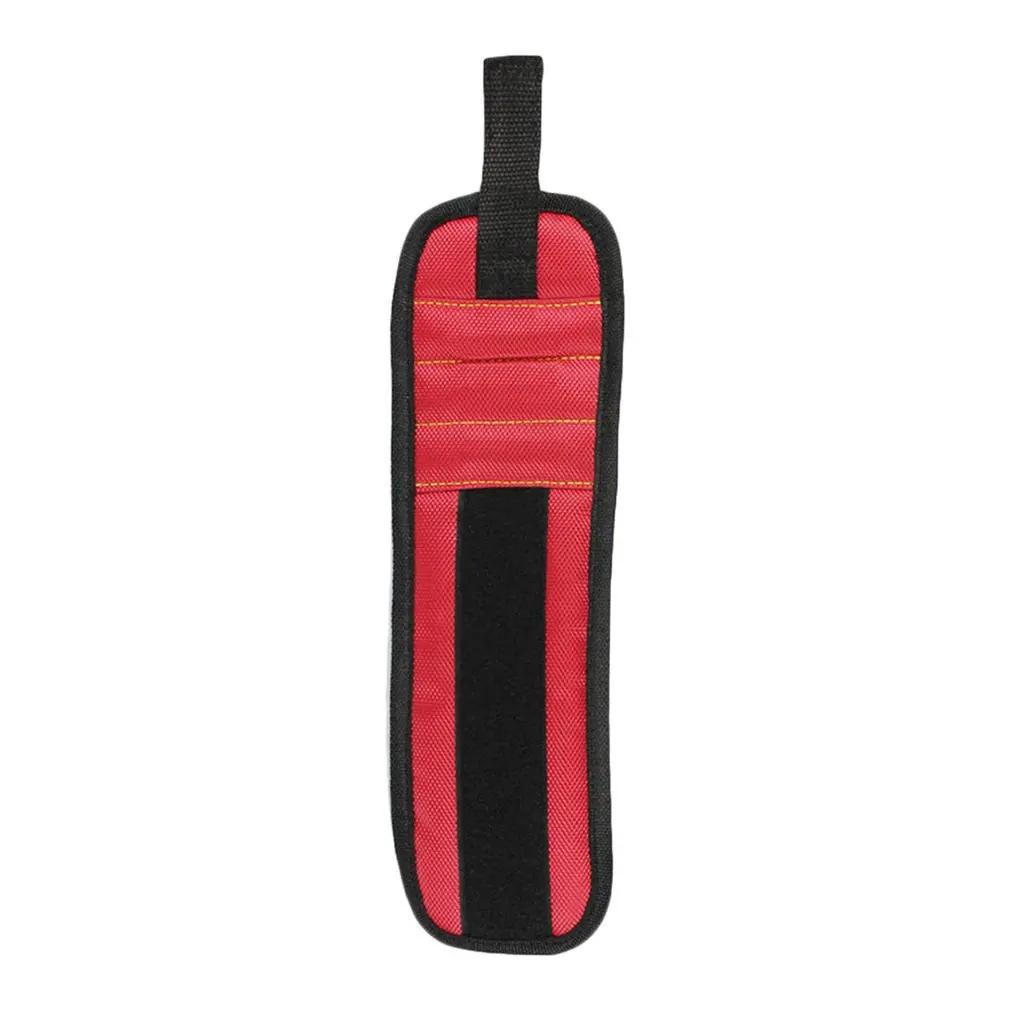 

Magnetic Wristband Portable Tool Bag Magnet Electrician Waist Tool Belt Screws Nails Drill Bits Bracelet Drill Bag Repair Tool красный