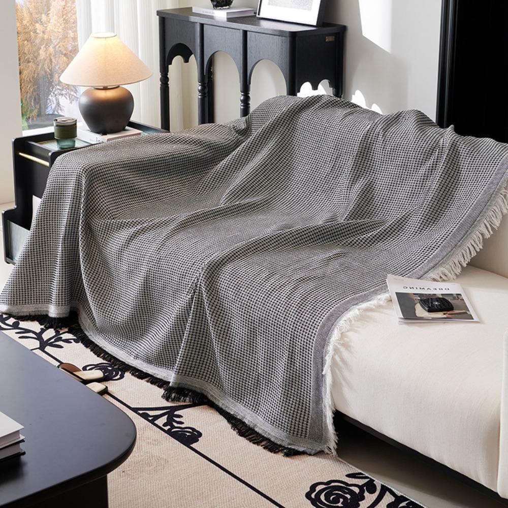 Vintage Farmhouse Sofa Throw Blanket American Style One Piece Couch Cover Chair Protector Cushion for Home