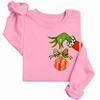 Damen Freizeit Langarm Bedruckter Rundhals Sweatshirt Pullover Top für Herbst und Winter